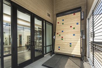 Rock climbing wall